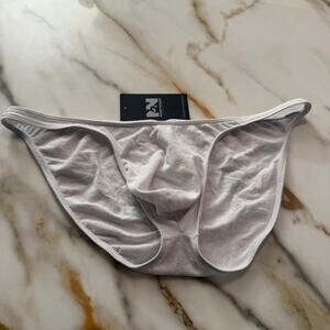 NEW N2N Bodywear Mens Cotton Micro Bikini Color White Size Large